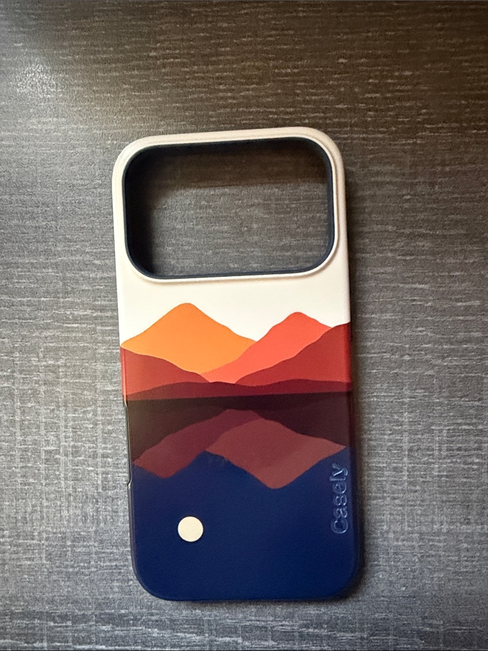 Casely day and night color block mountain iPhone 17 pro Phone Case